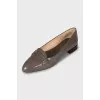 Pointed toe leather loafers