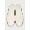 White leather brogues with perforations