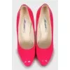 Pink patent leather shoes