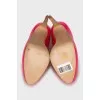 Pink patent leather shoes