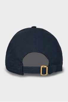 Blue cap with brand logo