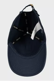 Blue cap with brand logo
