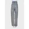 Straight fit high waist jeans