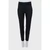 Tapered trousers in black