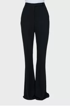 Black high waist flared trousers