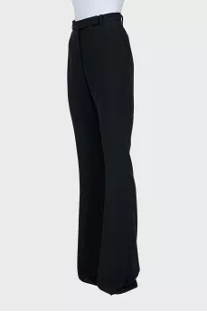 Black high waist flared trousers