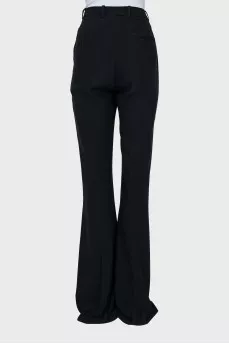 Black high waist flared trousers