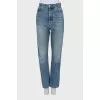 Straight blue jeans