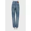 Straight blue jeans