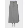 Gray wool skirt