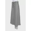 Gray wool skirt