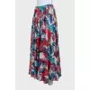 Silk skirt with car print