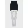 Mini skirt with contrasting hem