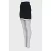 Mini skirt with contrasting hem