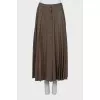 Wool pleated skirt