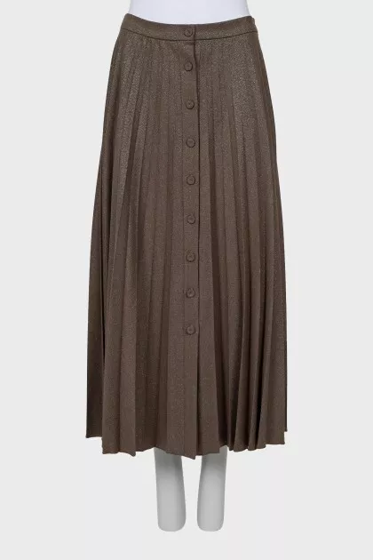 Wool pleated skirt