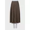 Wool pleated skirt