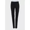 Wool trousers with a mid-rise