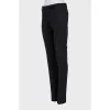Wool trousers with a mid-rise
