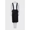 Wool skirt with suspenders
