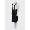 Wool skirt with suspenders