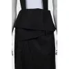 Wool skirt with suspenders