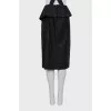 Wool skirt with suspenders
