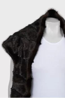Faux fur cape with tag