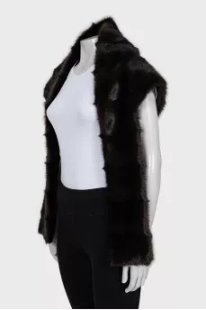 Faux fur cape with tag