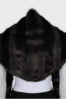 Faux fur cape with tag
