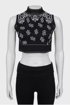 Paisley print top with tag