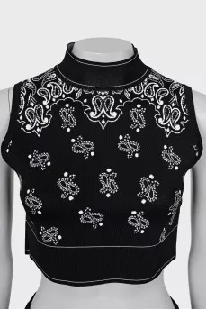 Paisley print top with tag