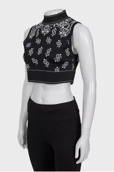 Paisley print top with tag