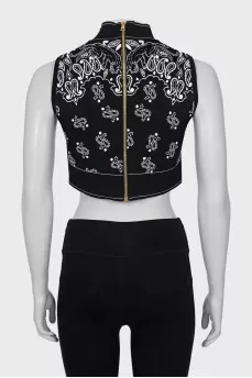Paisley print top with tag