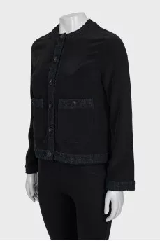 Single-breasted cardigan with buttons