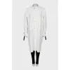 White raincoat with buttons