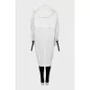 White raincoat with buttons