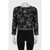 Silk blouse with rhinestones with tag