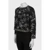 Silk blouse with rhinestones with tag