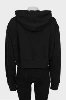 Hoodie decorated with beads and sequins