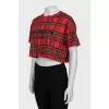 Cropped T-shirt with brand logo