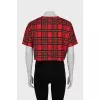 Cropped T-shirt with brand logo