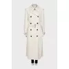 Loose fit trench coat with buttons and hook