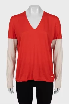 Cashmere and silk pullover