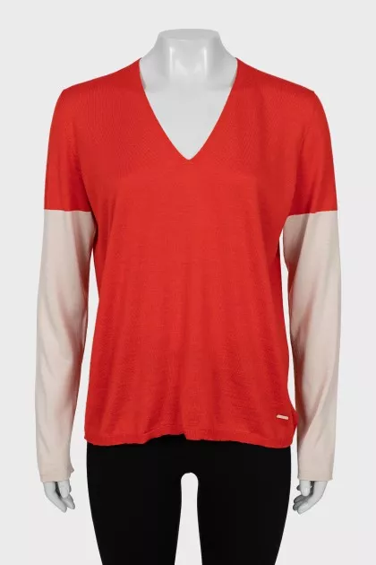 Cashmere and silk pullover