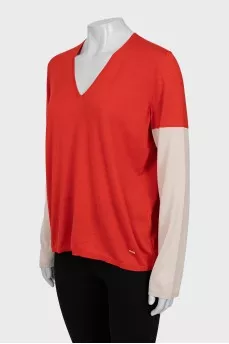 Cashmere and silk pullover