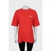 Oversized T-shirt in red