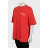 Oversized T-shirt in red