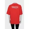 Oversized T-shirt in red