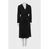 Silk dress with signature print
